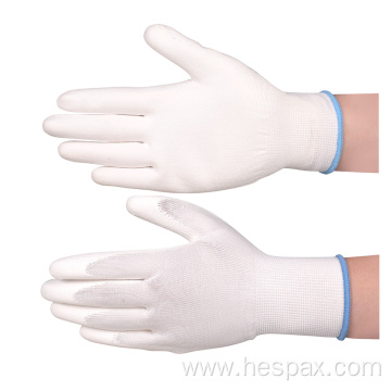 Hespax 13G PU Gripped Esd Industrial Work Gloves